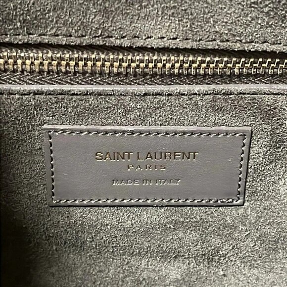 Auth SAINT LAURENT PARIS Duffle 6 322049 Dark Gray Leather - Handbag - Picture 8 of 9